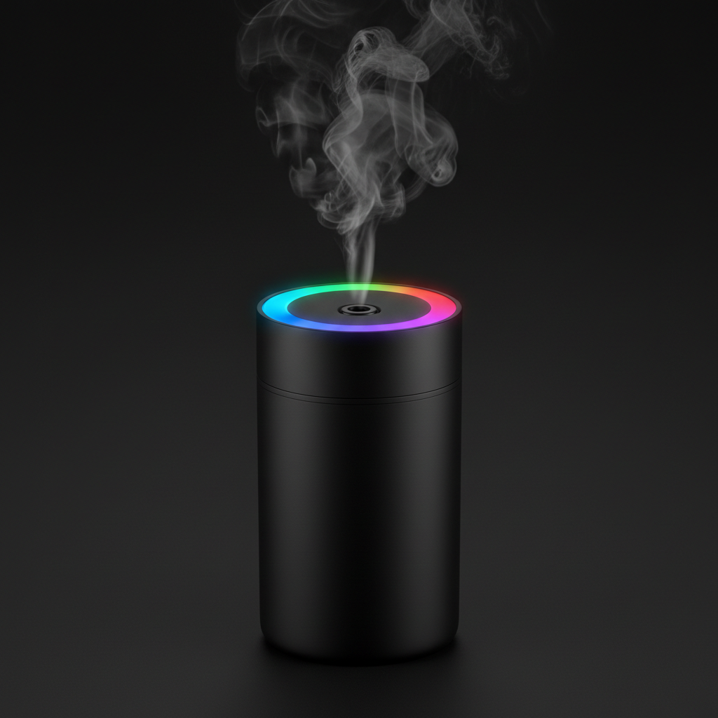 Diffuseur de parfum LED USB pour voiture – Brume parfumée & lumière d’ambiance